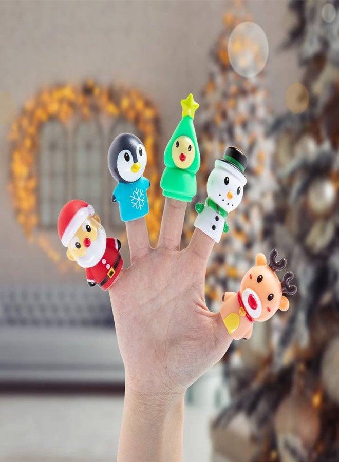 Jocomoni 5 Pieces Christmas Finger Puppets Toys for Kids Santa Claus Snowman Character Party Favors Goodie Bag Fillers - Image 5